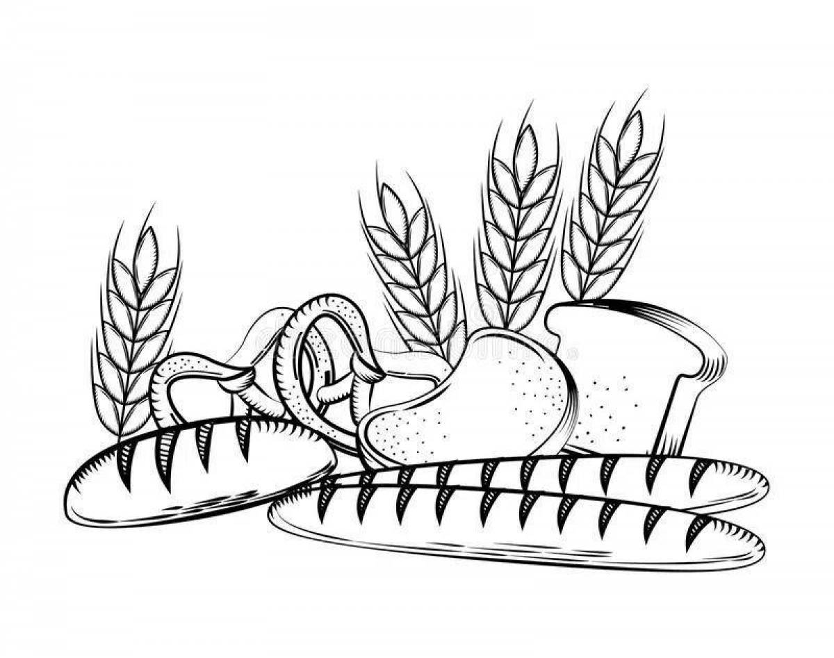 Crispy bread coloring page