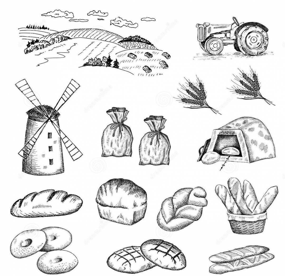 Spicy bread coloring page