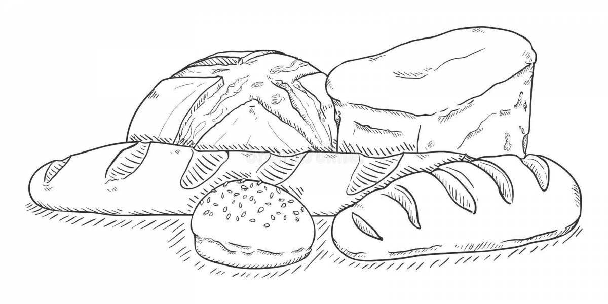 Country bread coloring page