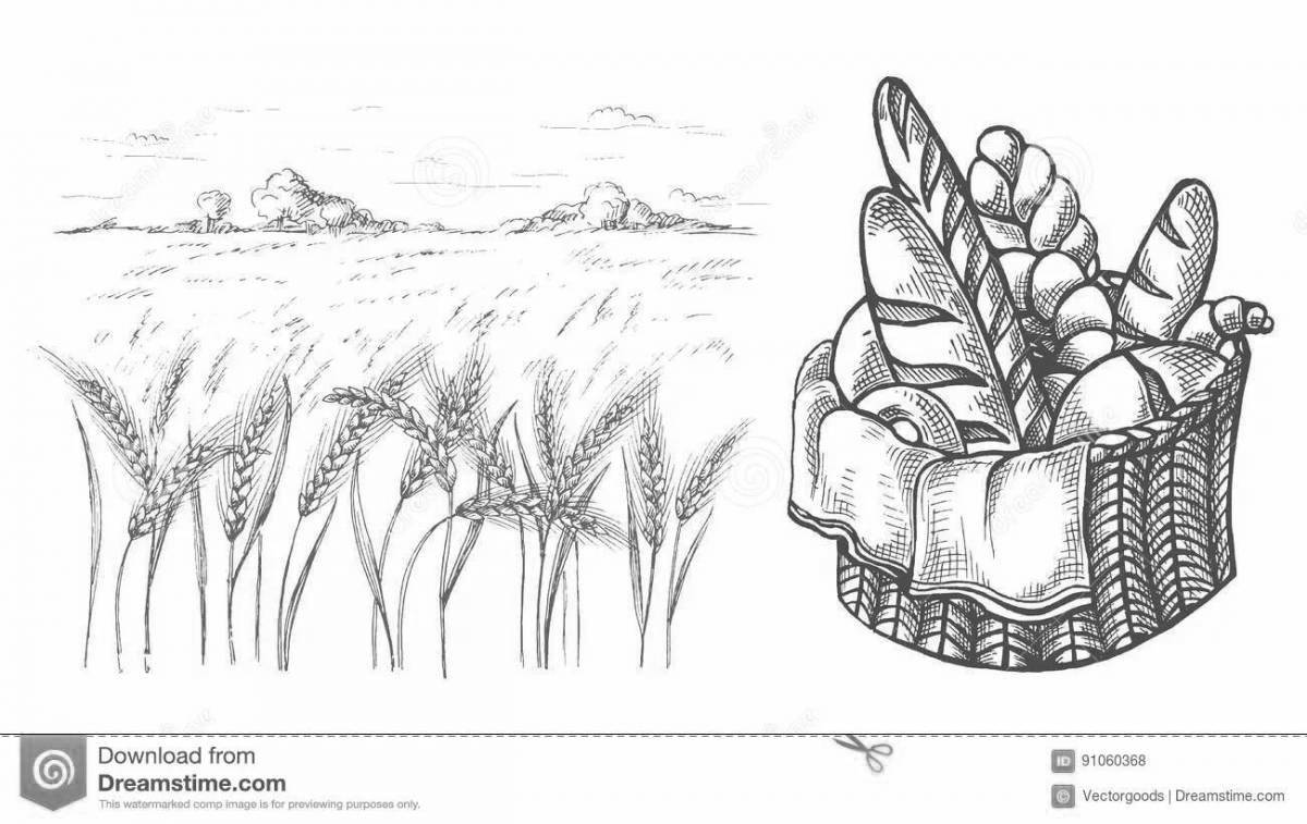 Раскраска утешительный хлеб