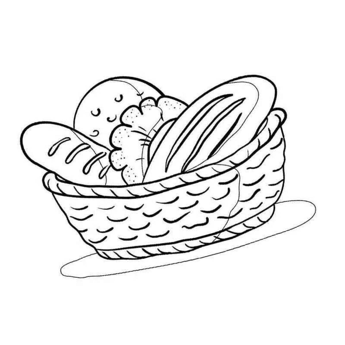 Grilled bread coloring page