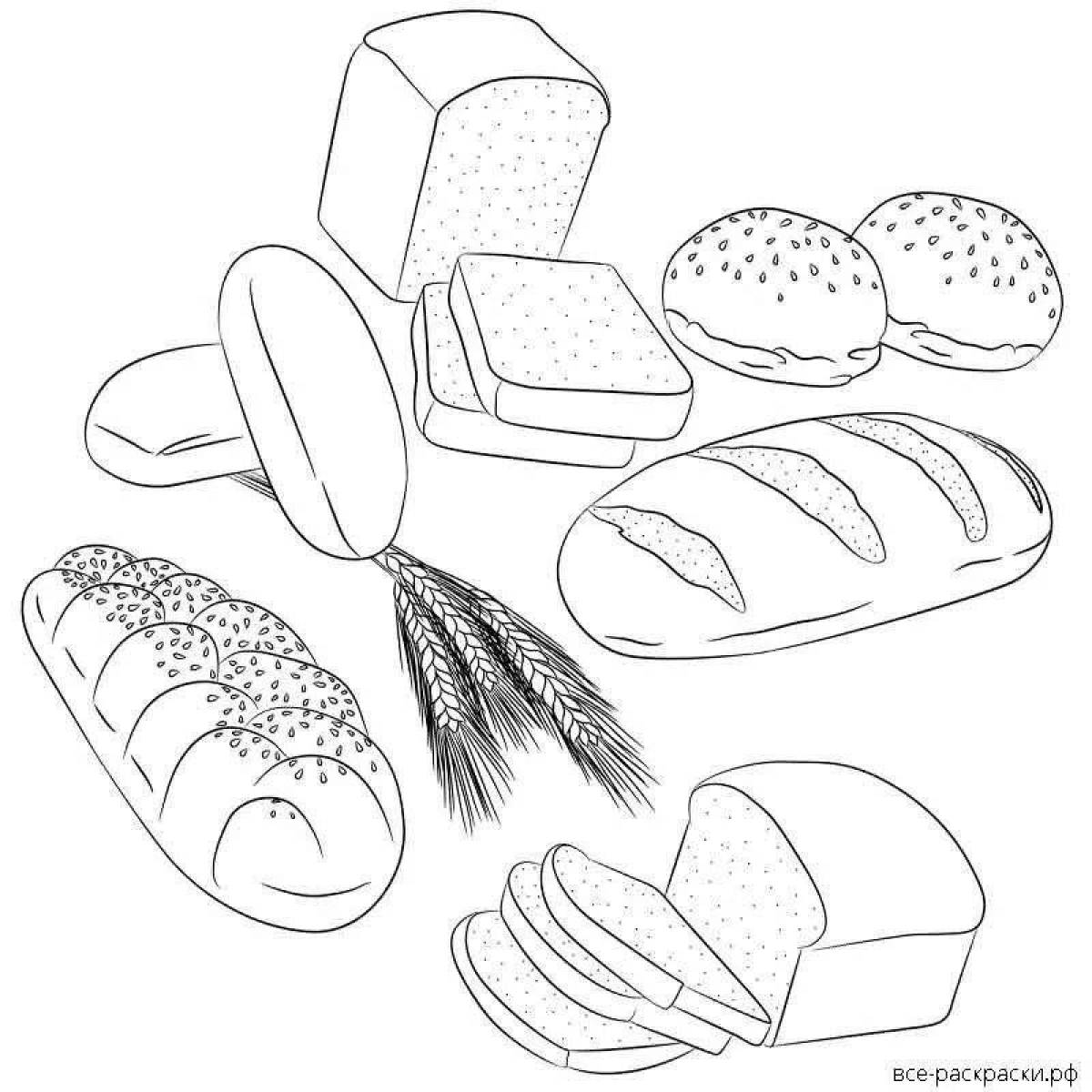 Bread and butter coloring page