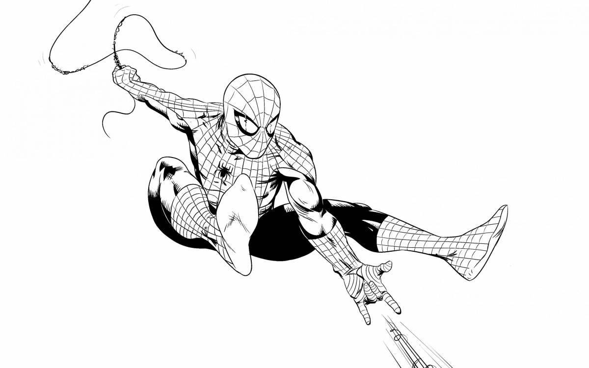Great marvel spiderman coloring page