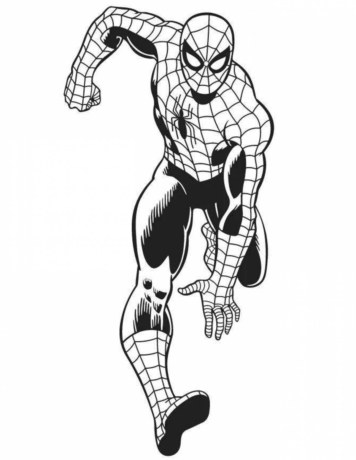 Exquisite marvel spiderman coloring page