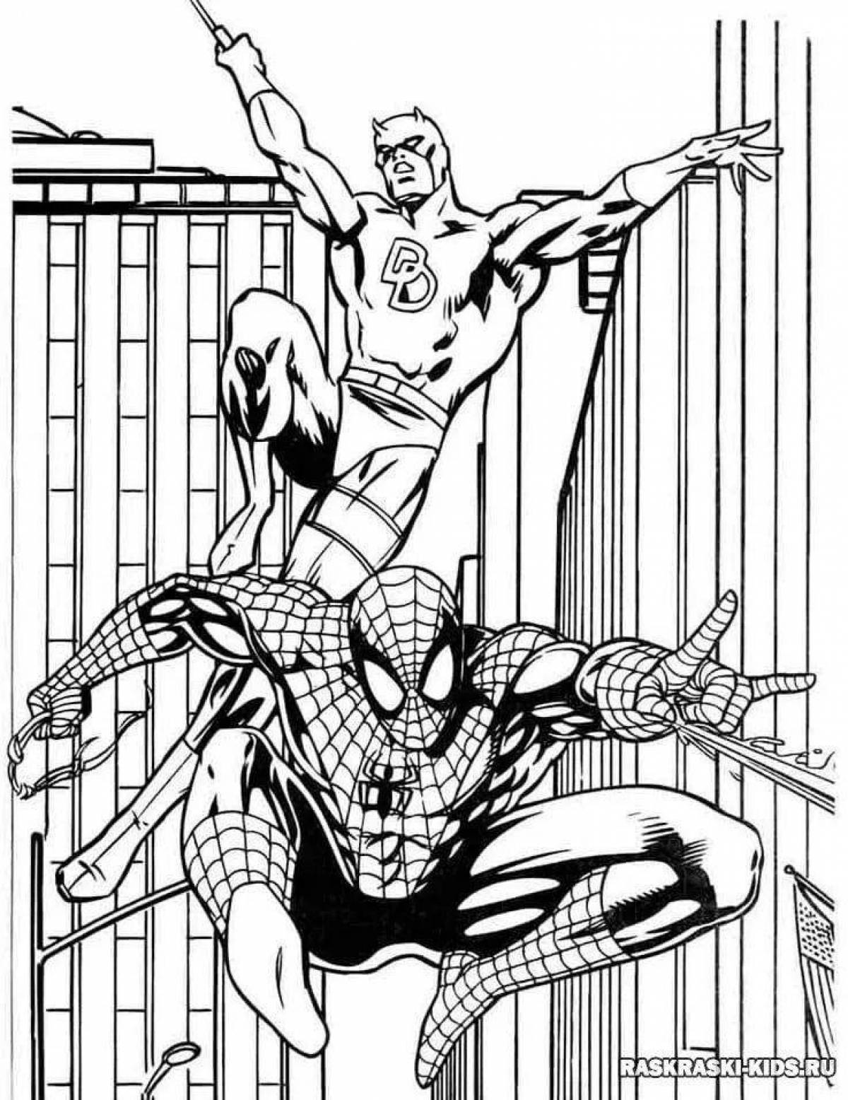 Impressive marvel spiderman coloring page