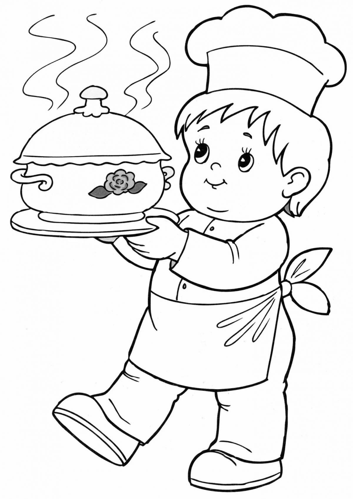 Развлекательная раскраска профессии средняя группа