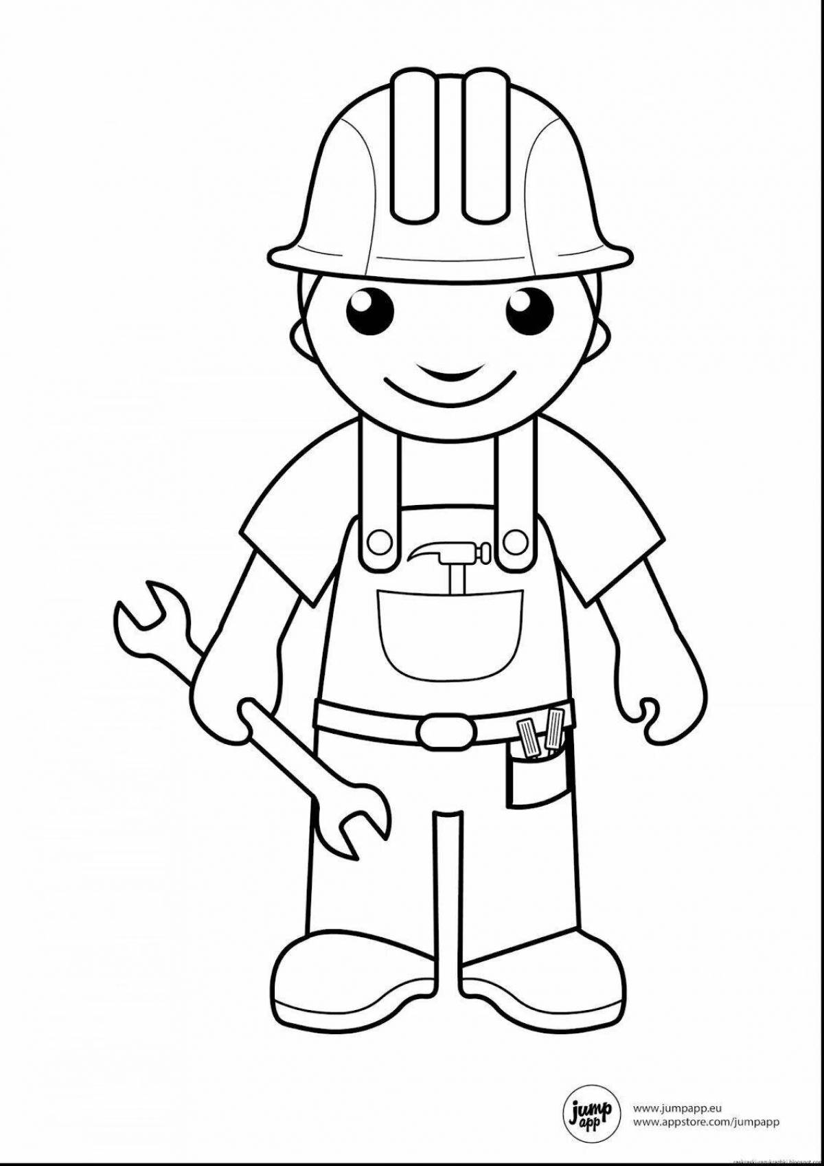 Inspirational job coloring pages middle group