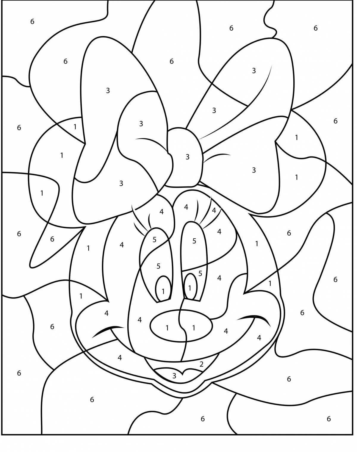 Fun coloring for children by numbers
