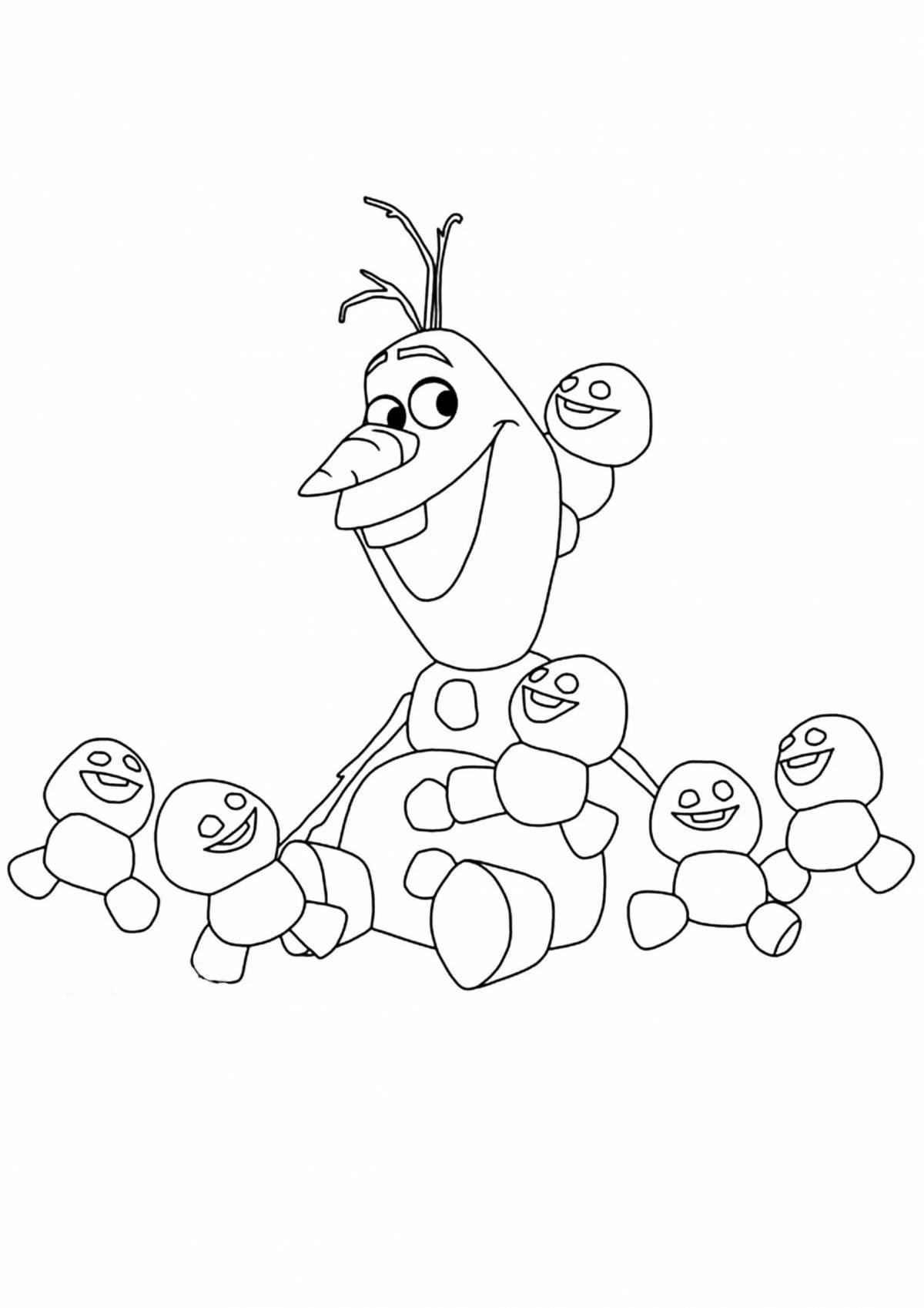 Olaf's Frozen Coloring Page