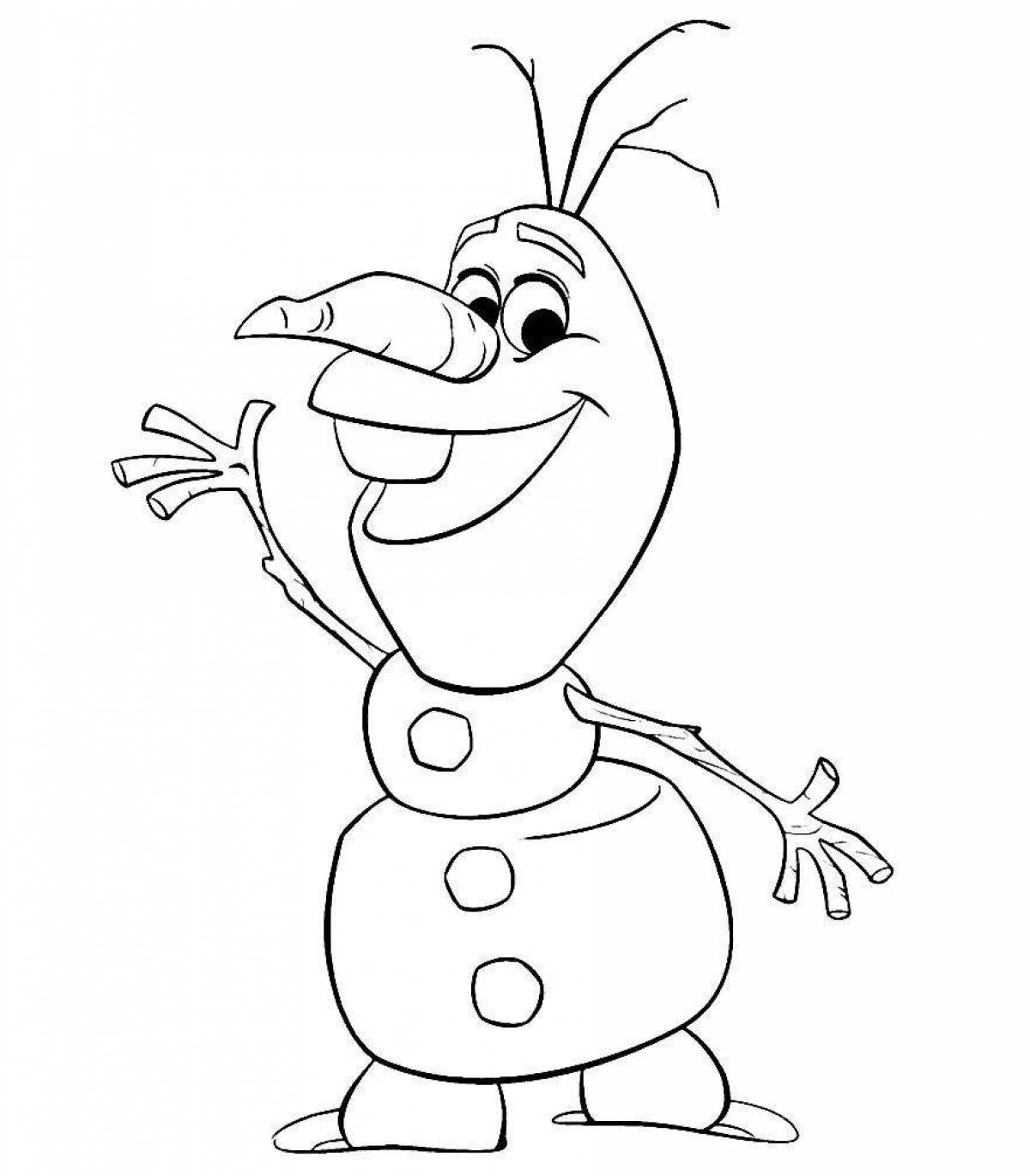 Olaf's cold heart winter coloring book