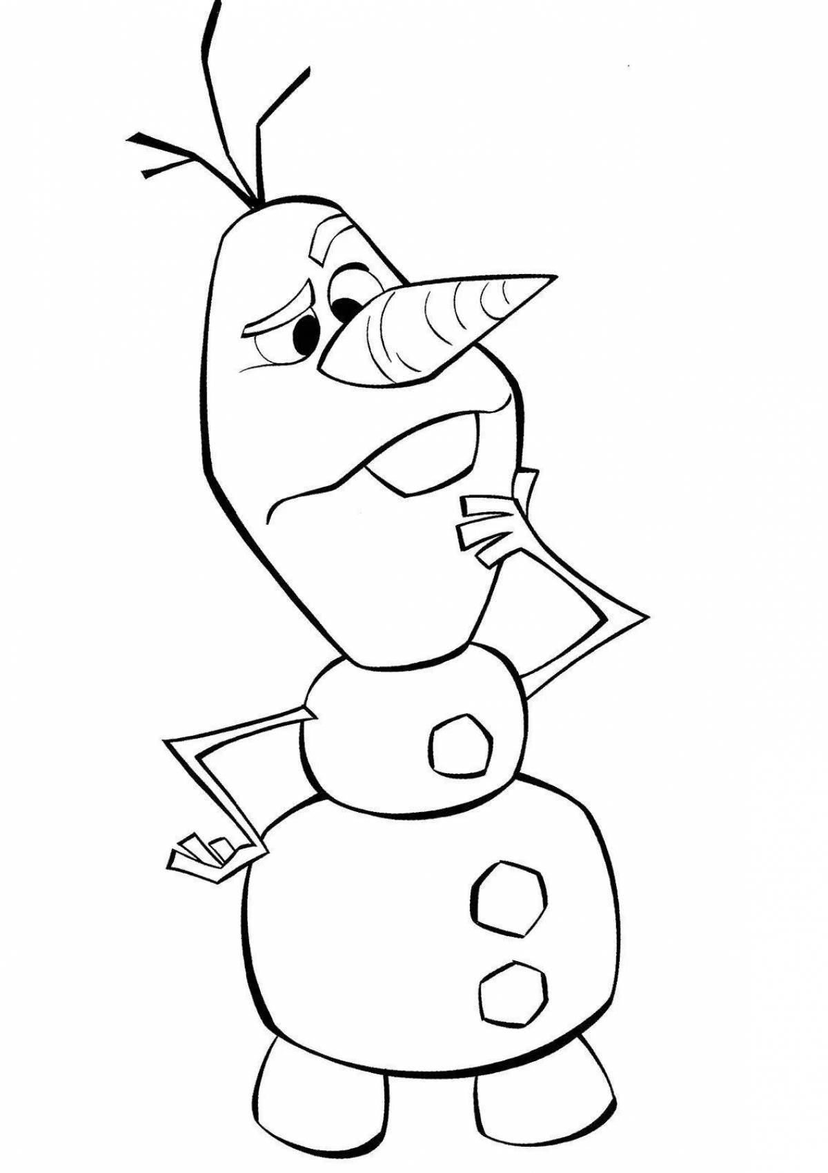 Coloring nippy cold heart olaf