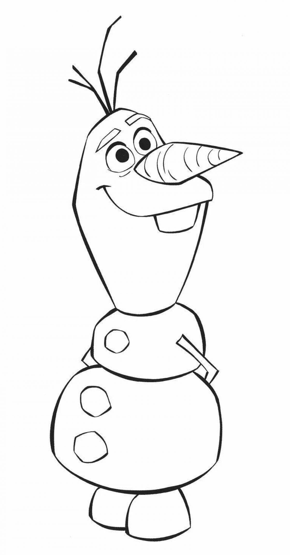 Olaf's Frozen coloring page