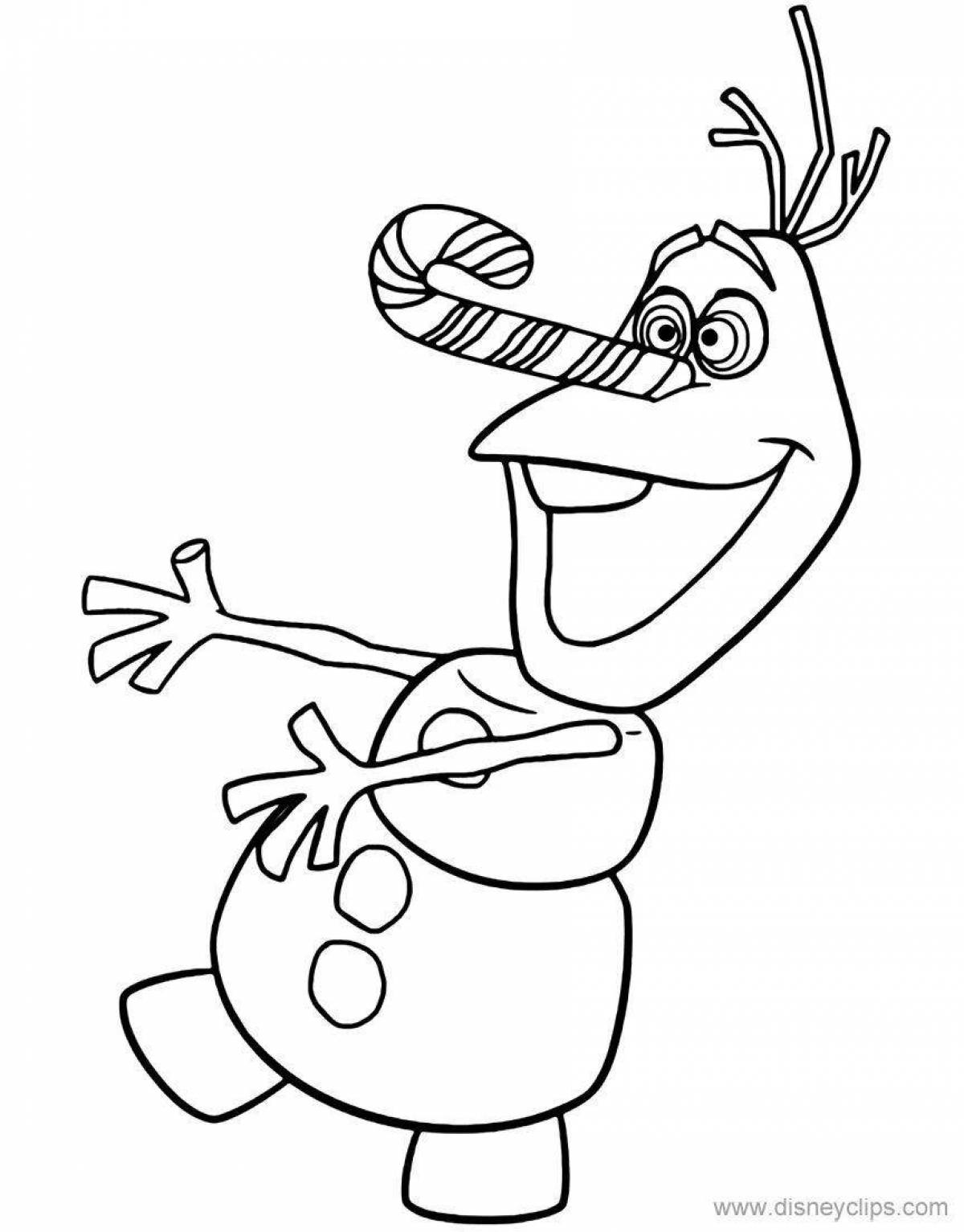 Olaf's cold heart refreshing coloring book