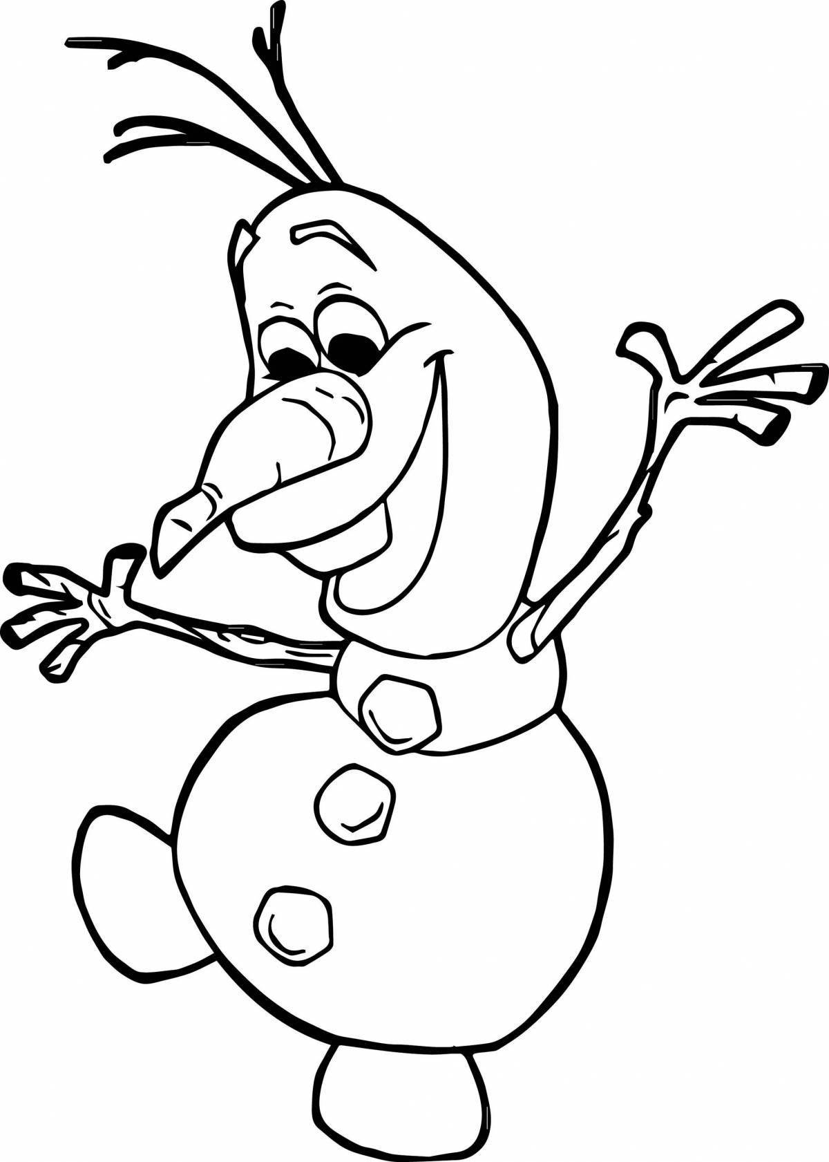 Olaf's cold heart shiny coloring book