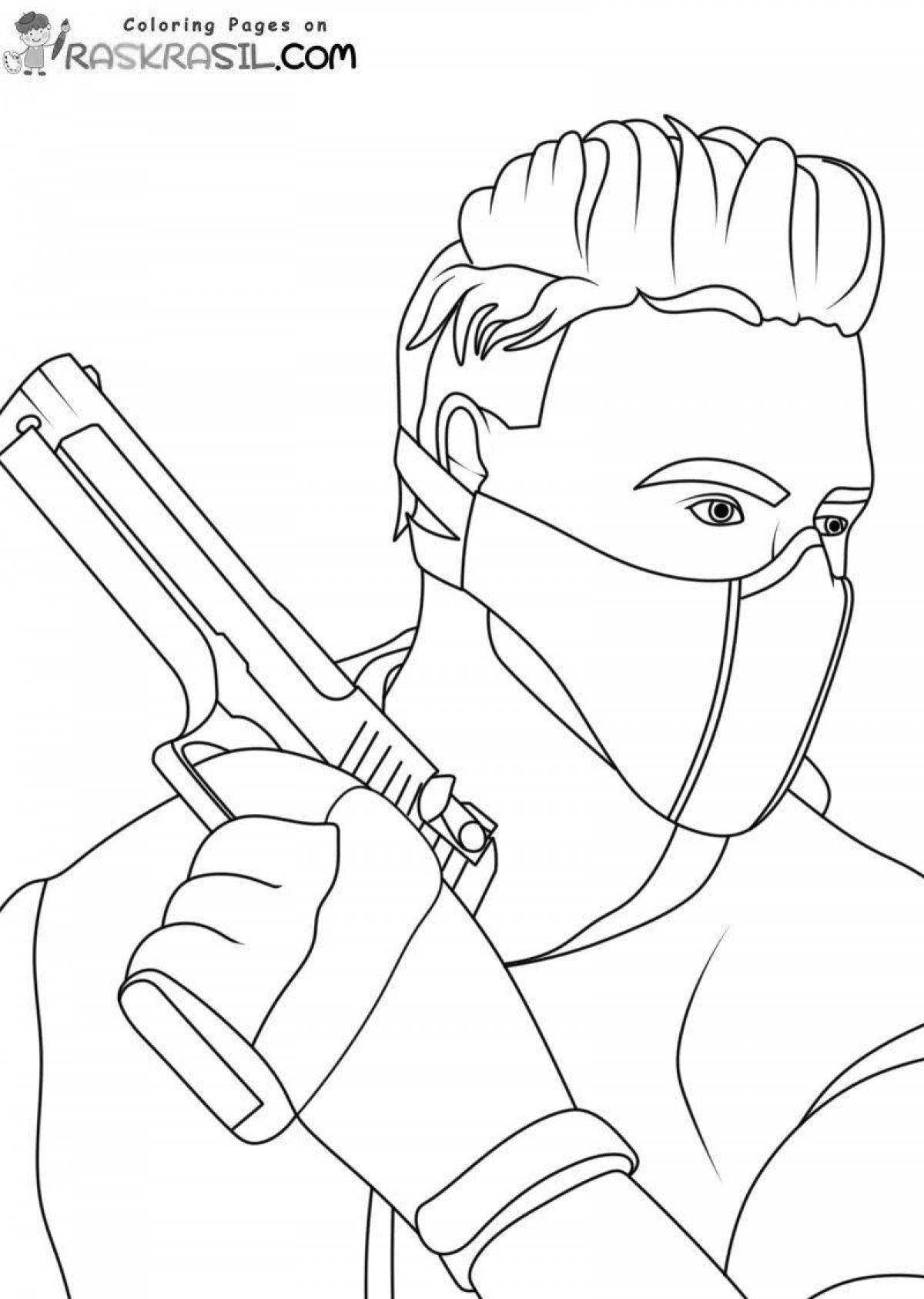 Innovative standoff 2 sticker coloring page