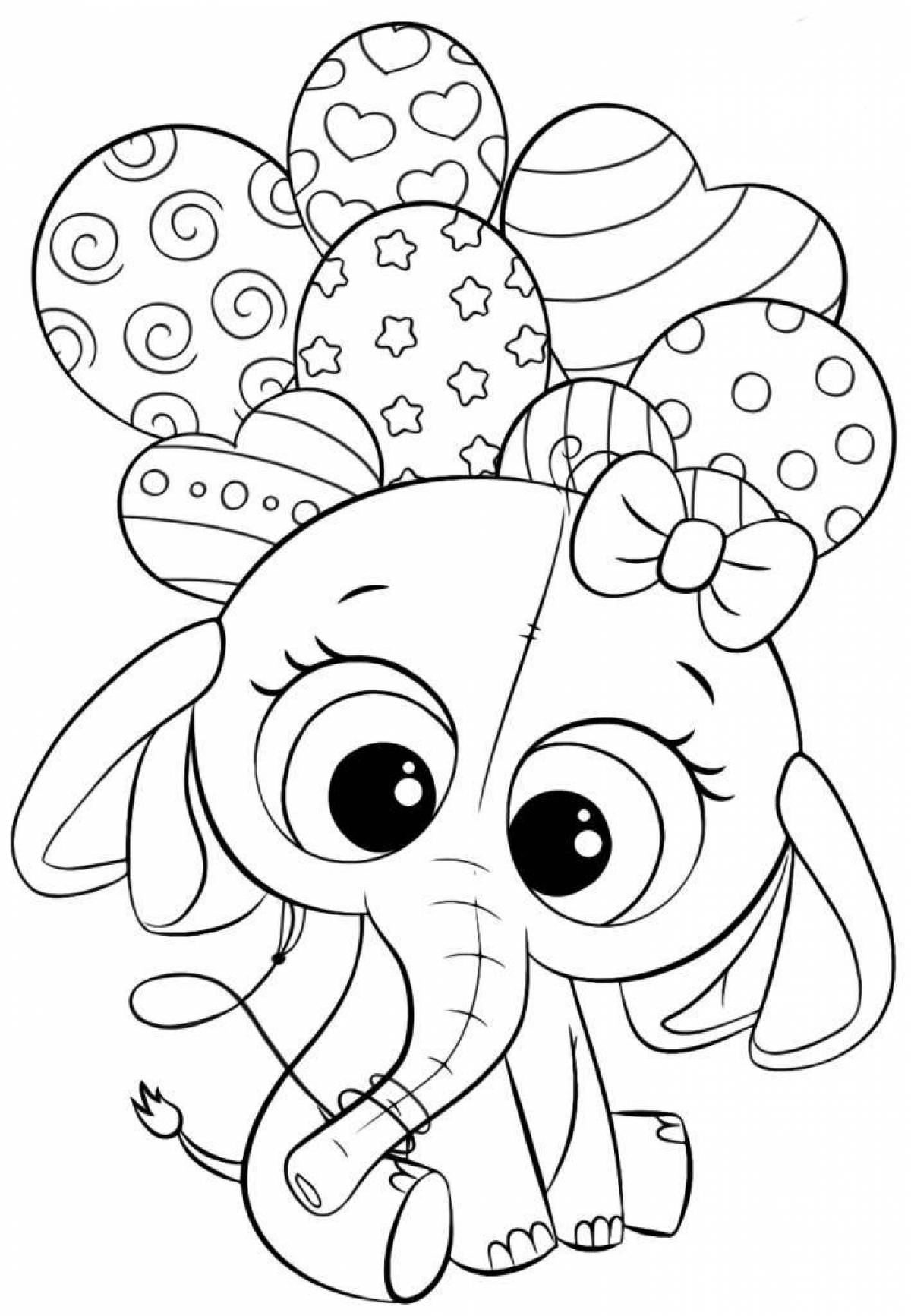 Charming coloring for girls cute
