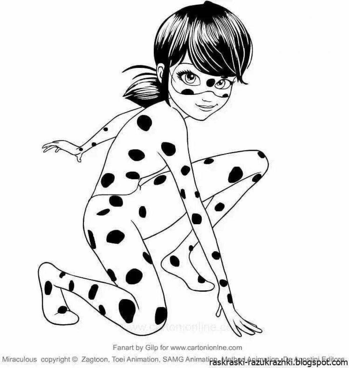 Amazing ladybug coloring page