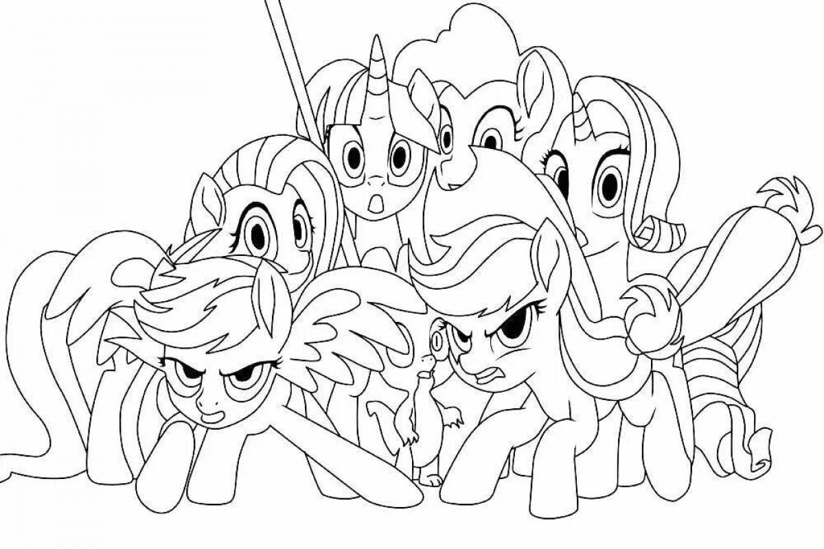 Funny pony coloring all ponies