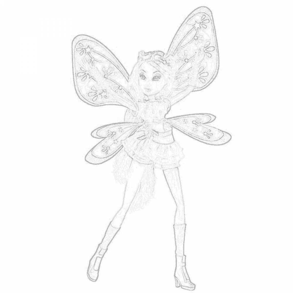 Charming winx doll coloring
