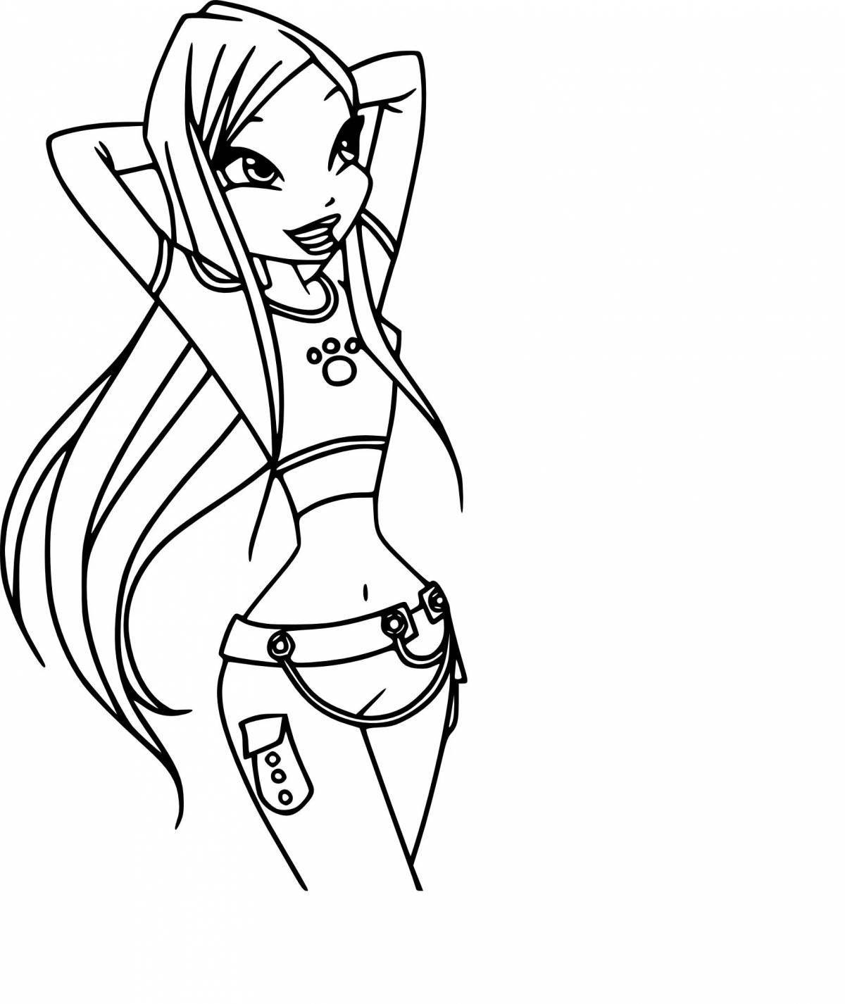 Fun winx doll coloring