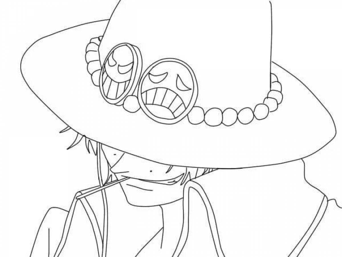 One piece amazing anime coloring page