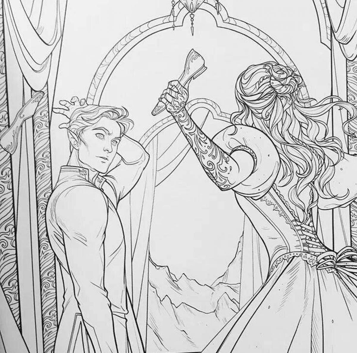 A Court of Thorns and Roses Coloring book