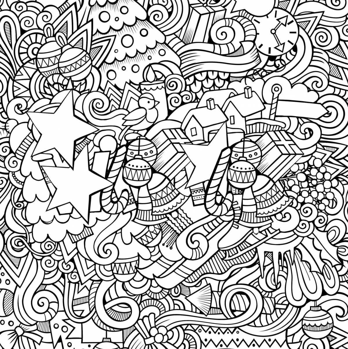 Complex coloring book for 14 year olds