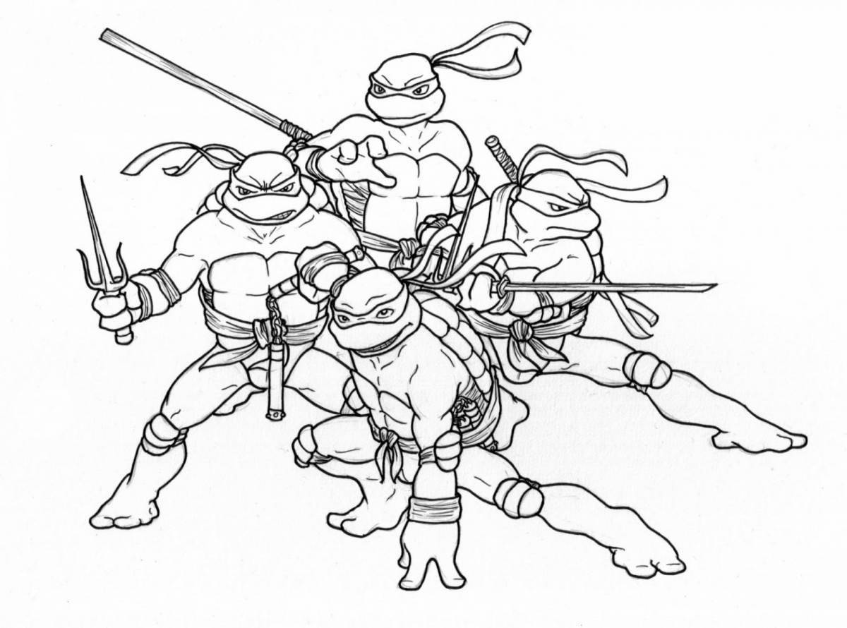 Великолепная игра-раскраска легенды черепашек-ниндзя