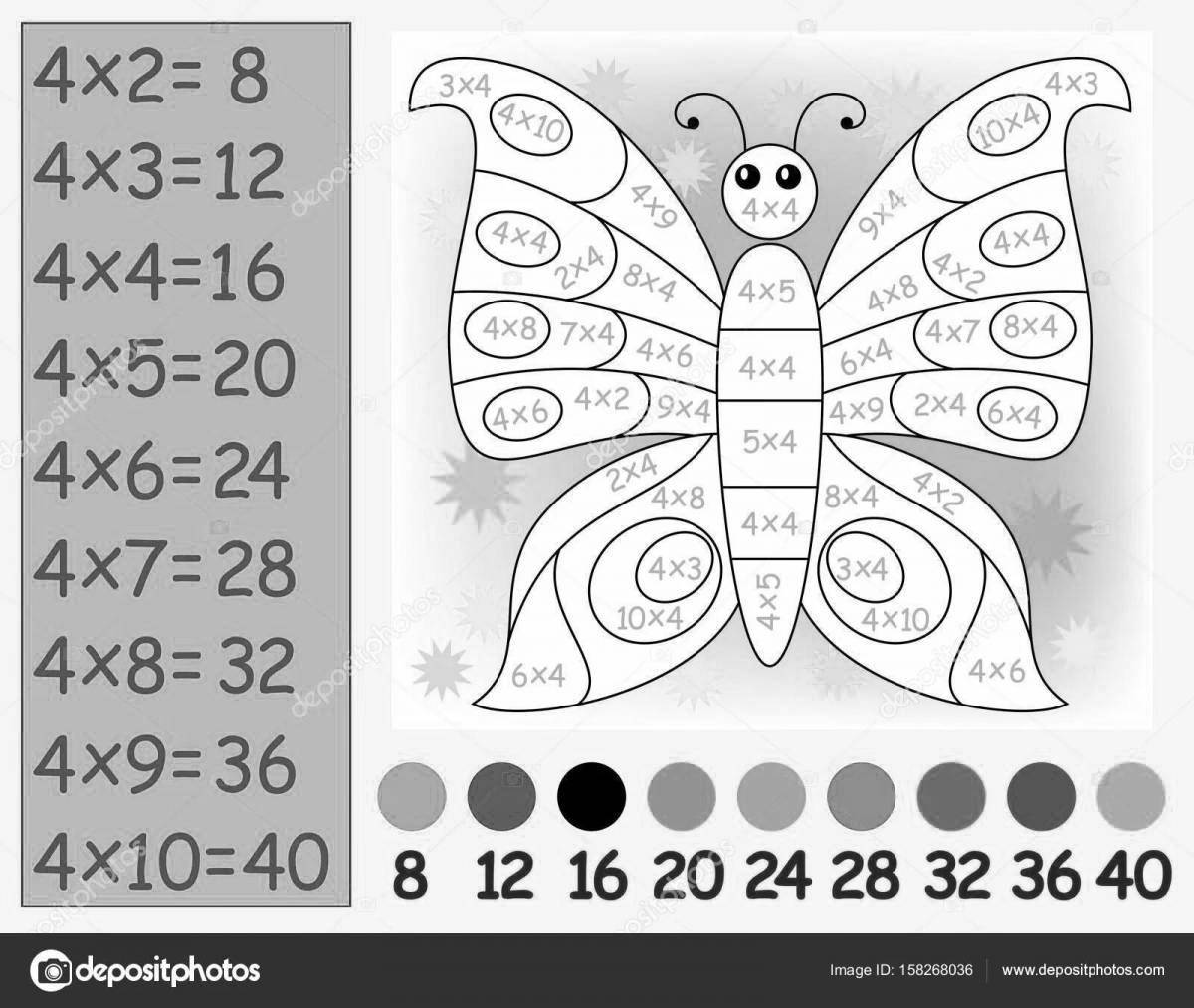 Brilliant multiplication table for 4