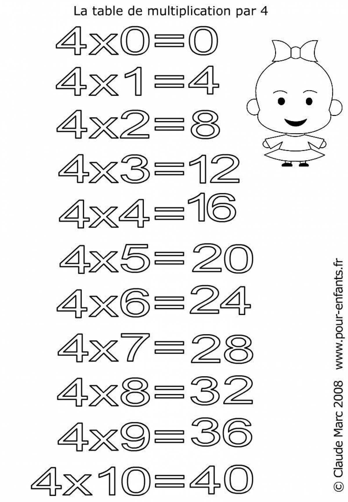 4 times table #2