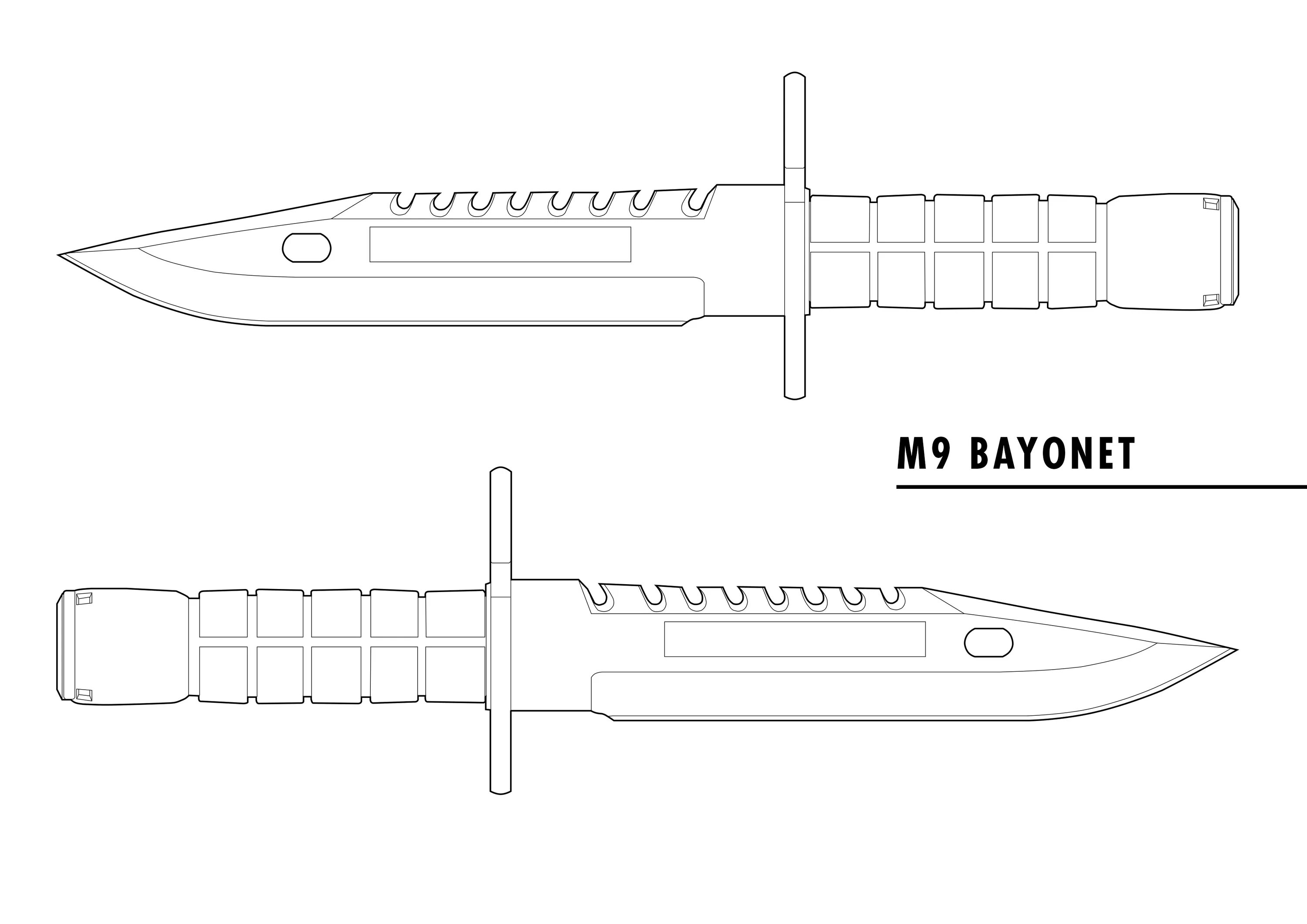 Attractive knife from standoff 2 coloring page