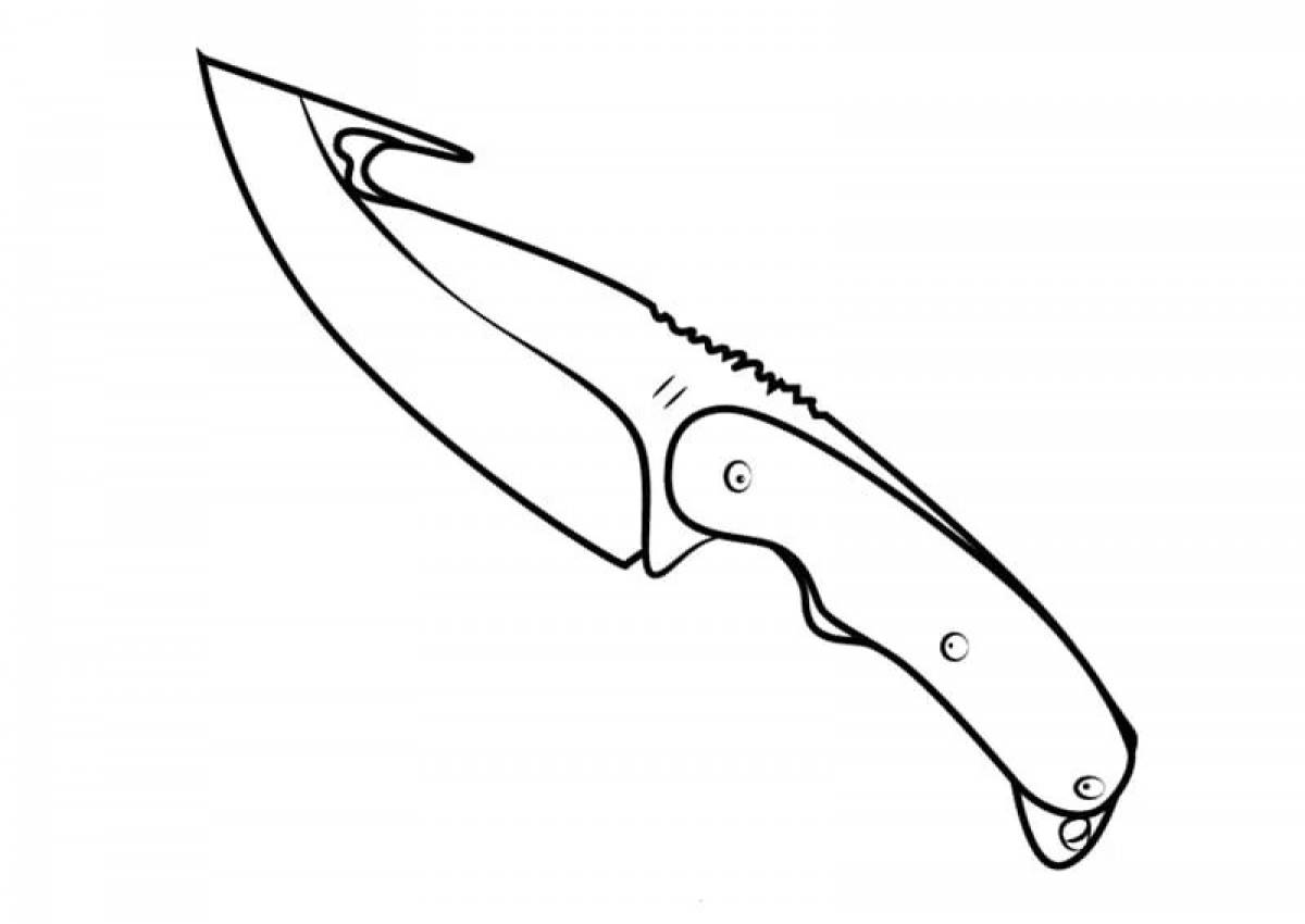 Pointed knife from standoff 2 coloring