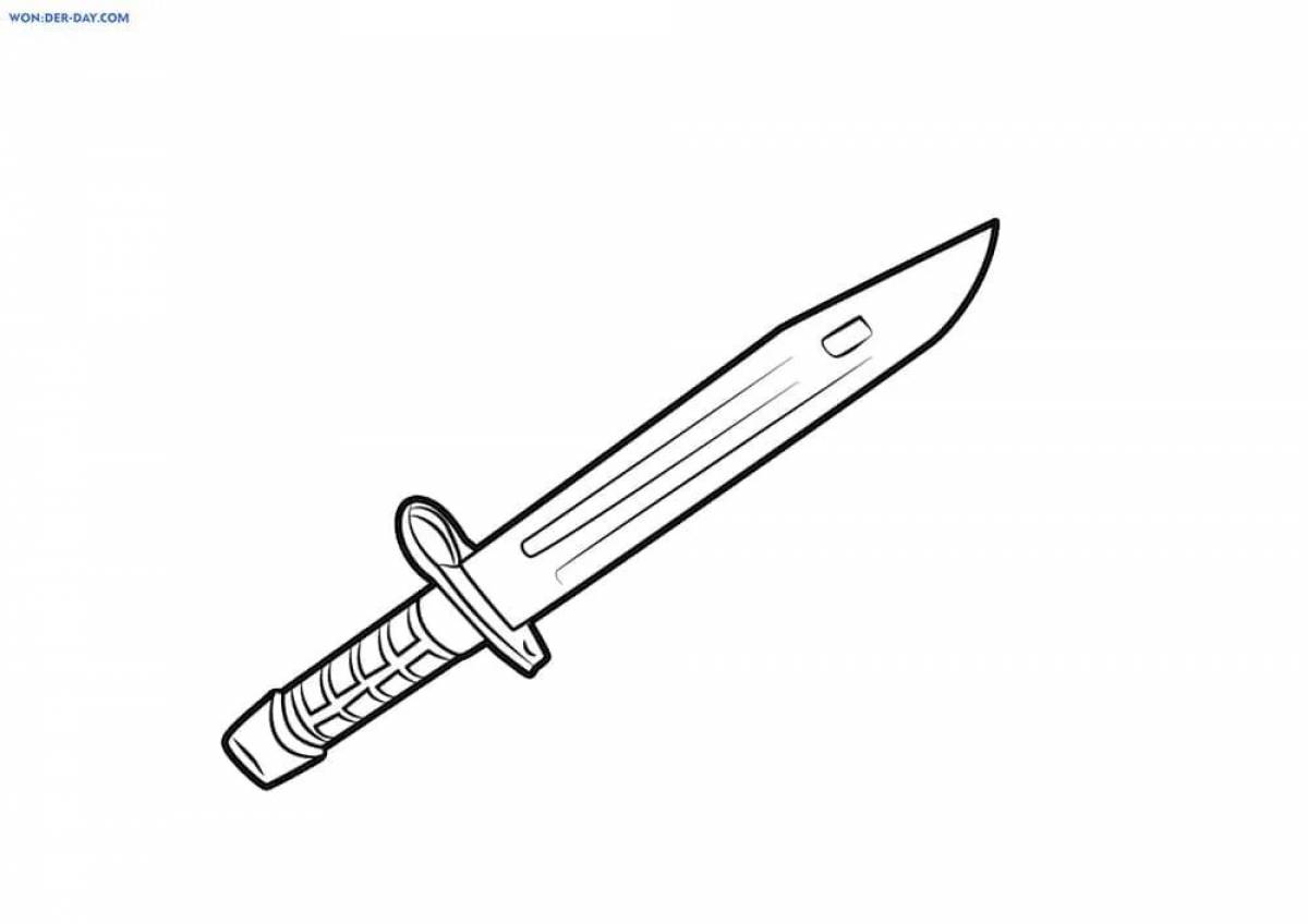 Gloss knife from standoff 2 coloring page