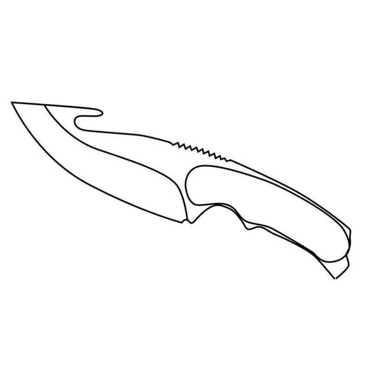 Polished knife from standoff 2 coloring page