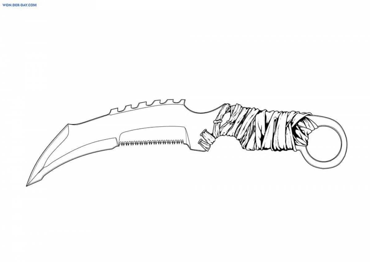 Complex knife from standoff 2 coloring page