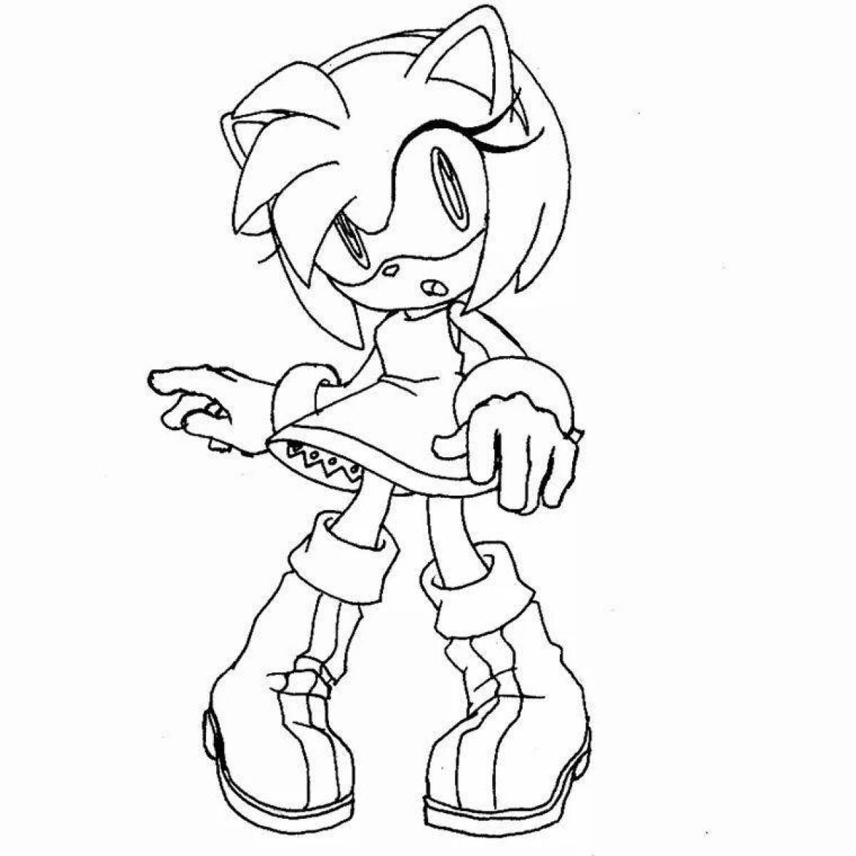 Sonic and amy rose holiday coloring book