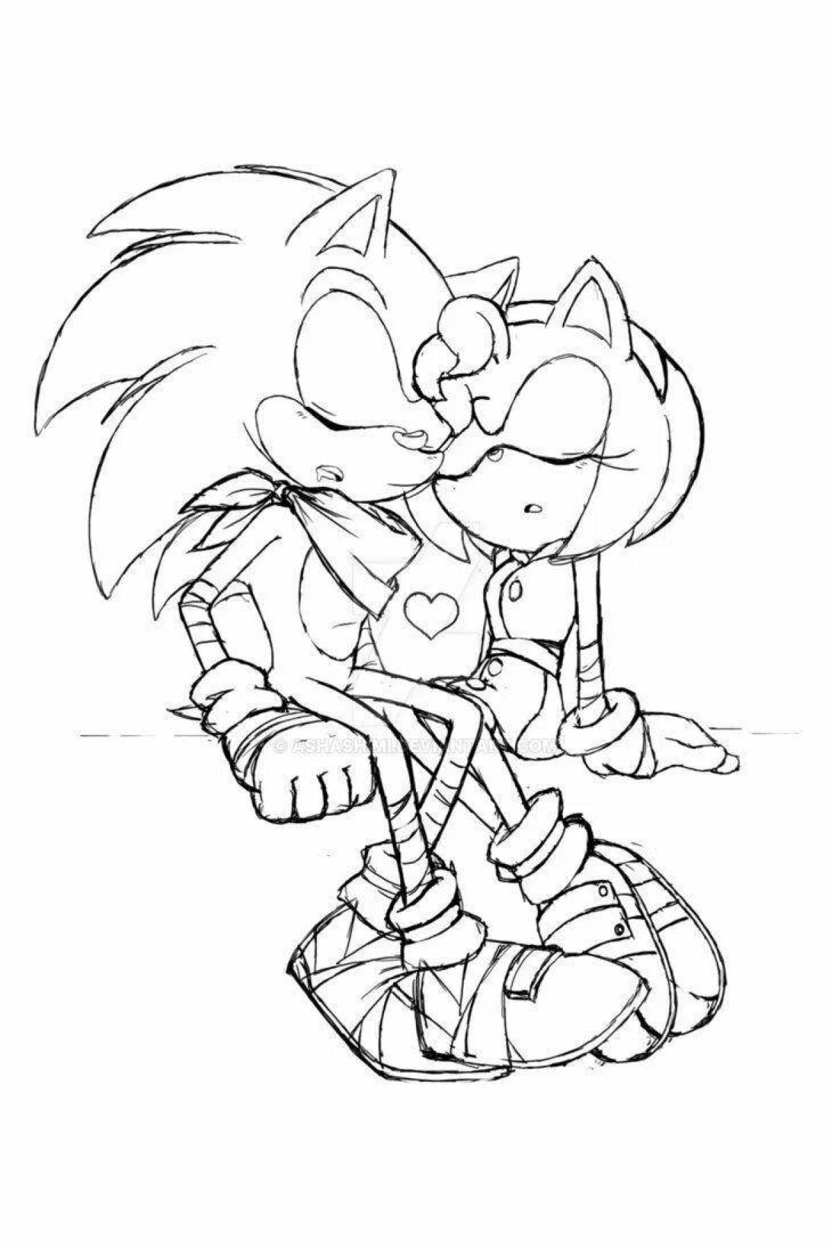 Sonic and amy rose's dazzling coloring book