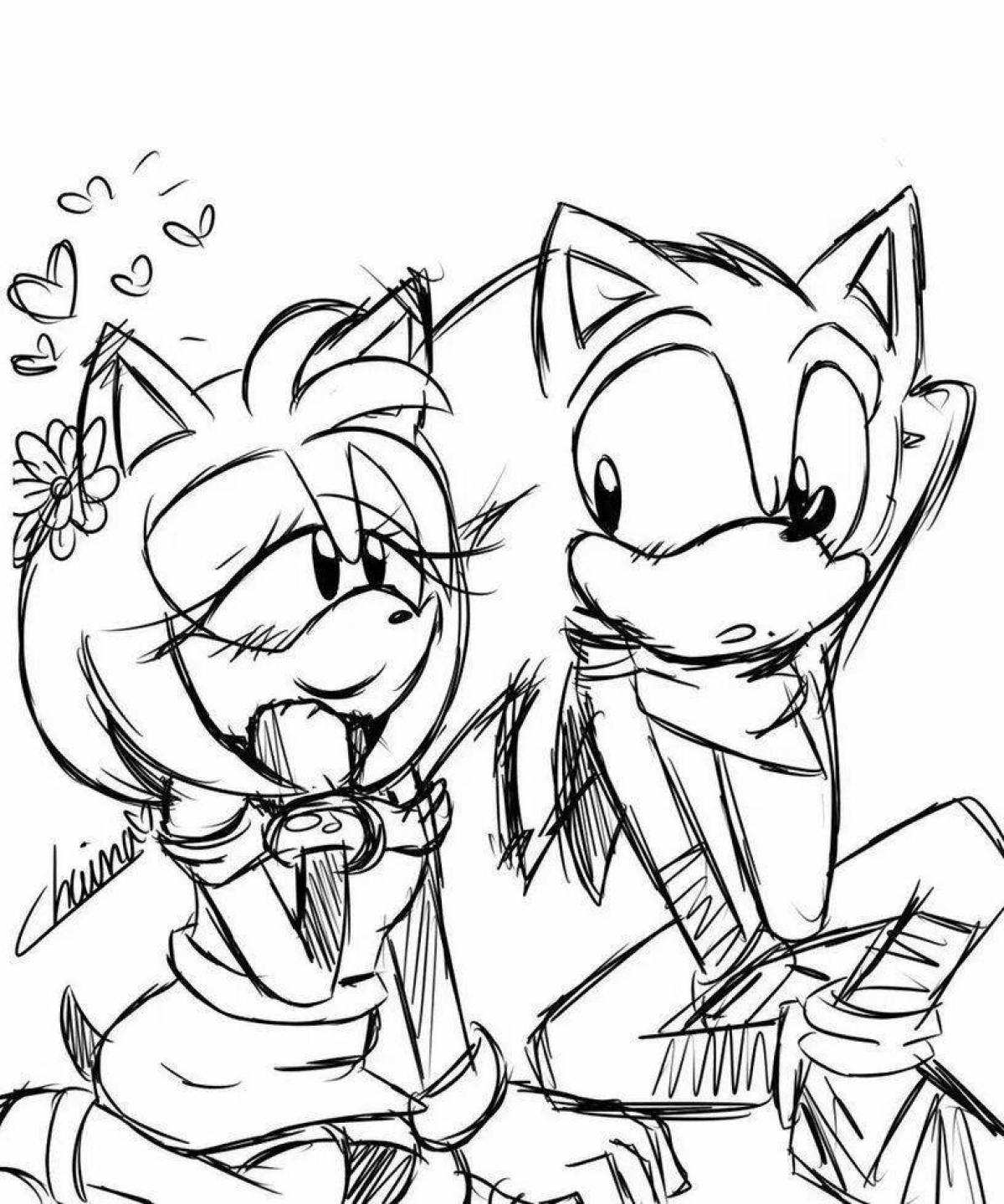 Sonic and amy rose shimmer coloring