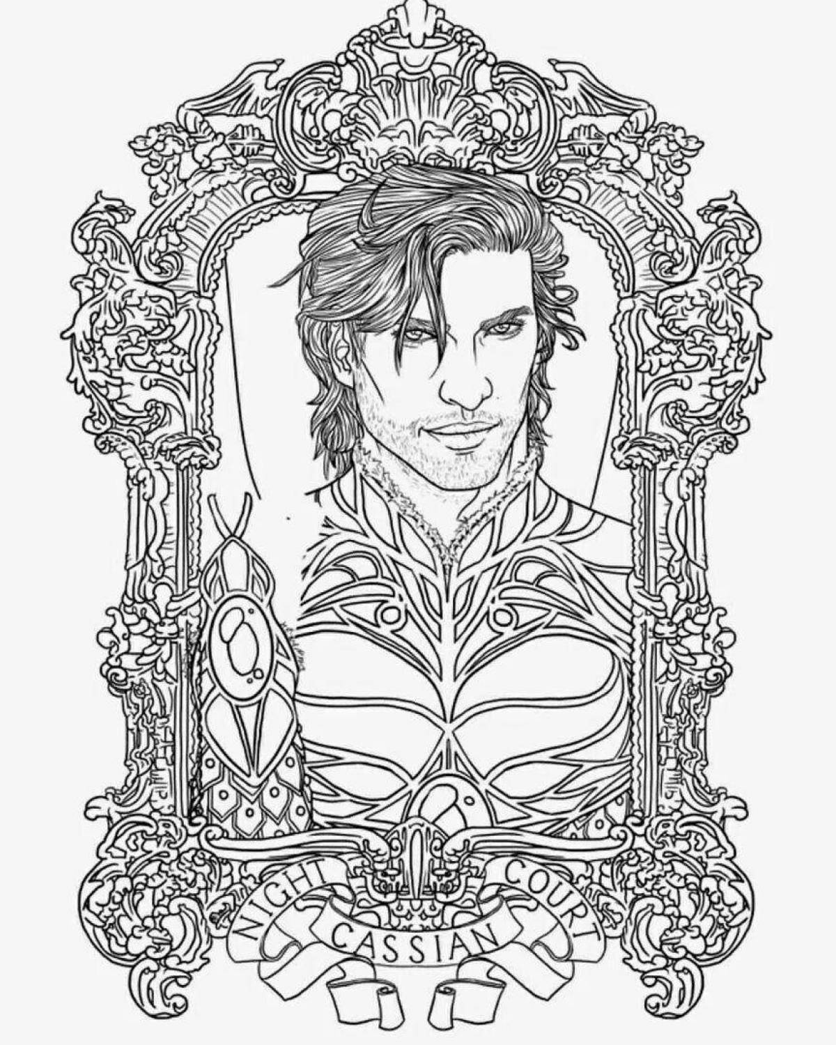 Царственная раскраска королевство шипов и роз