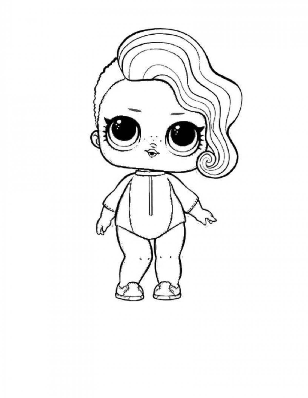 Shine coloring lol doll in swimsuit