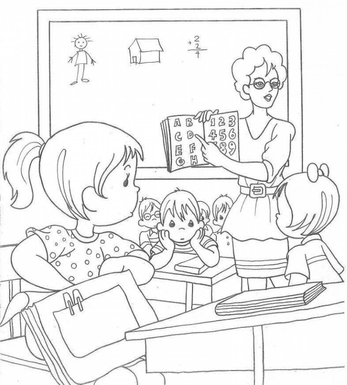 Joyful 1st grade coloring book