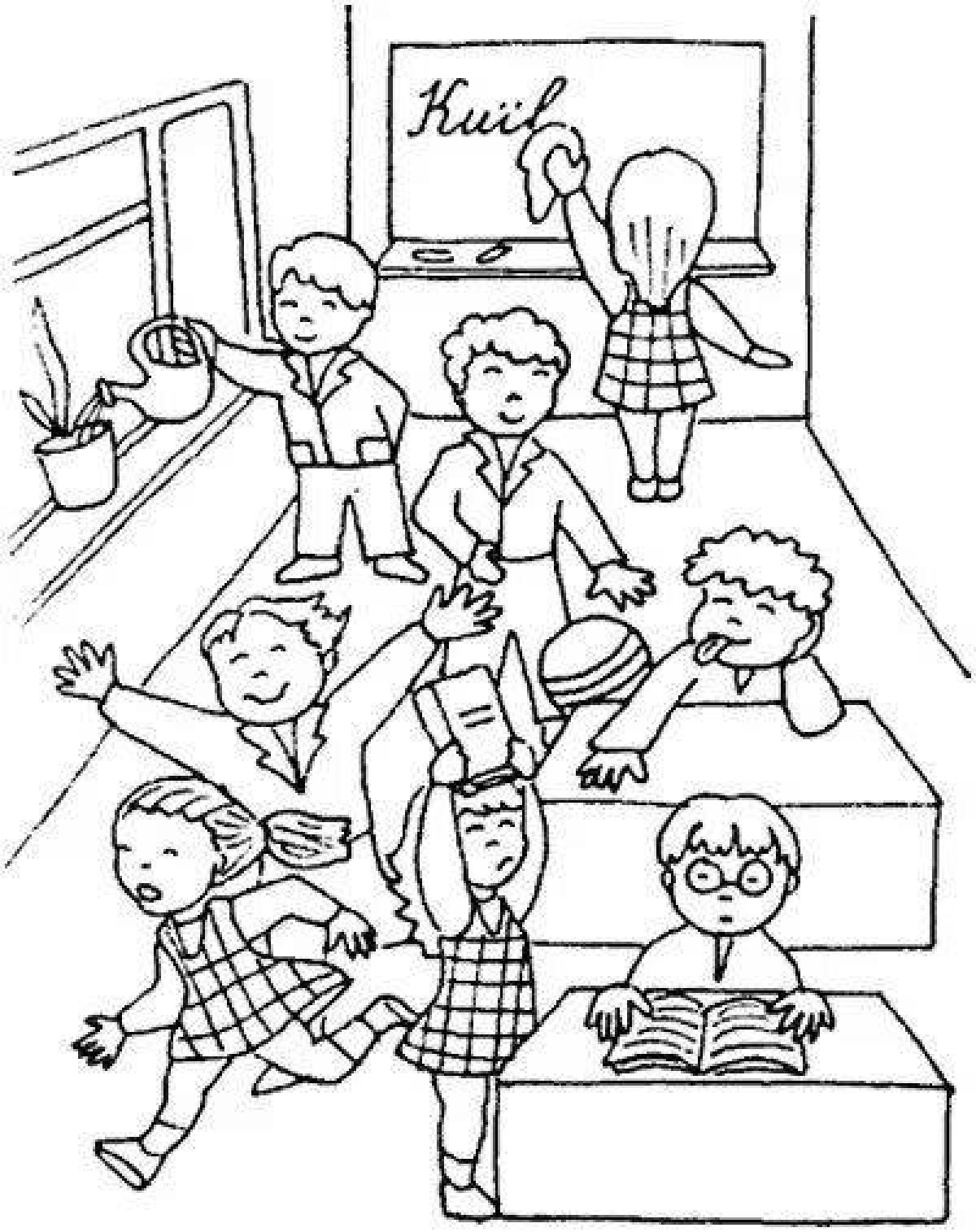 1st grade glamor coloring book