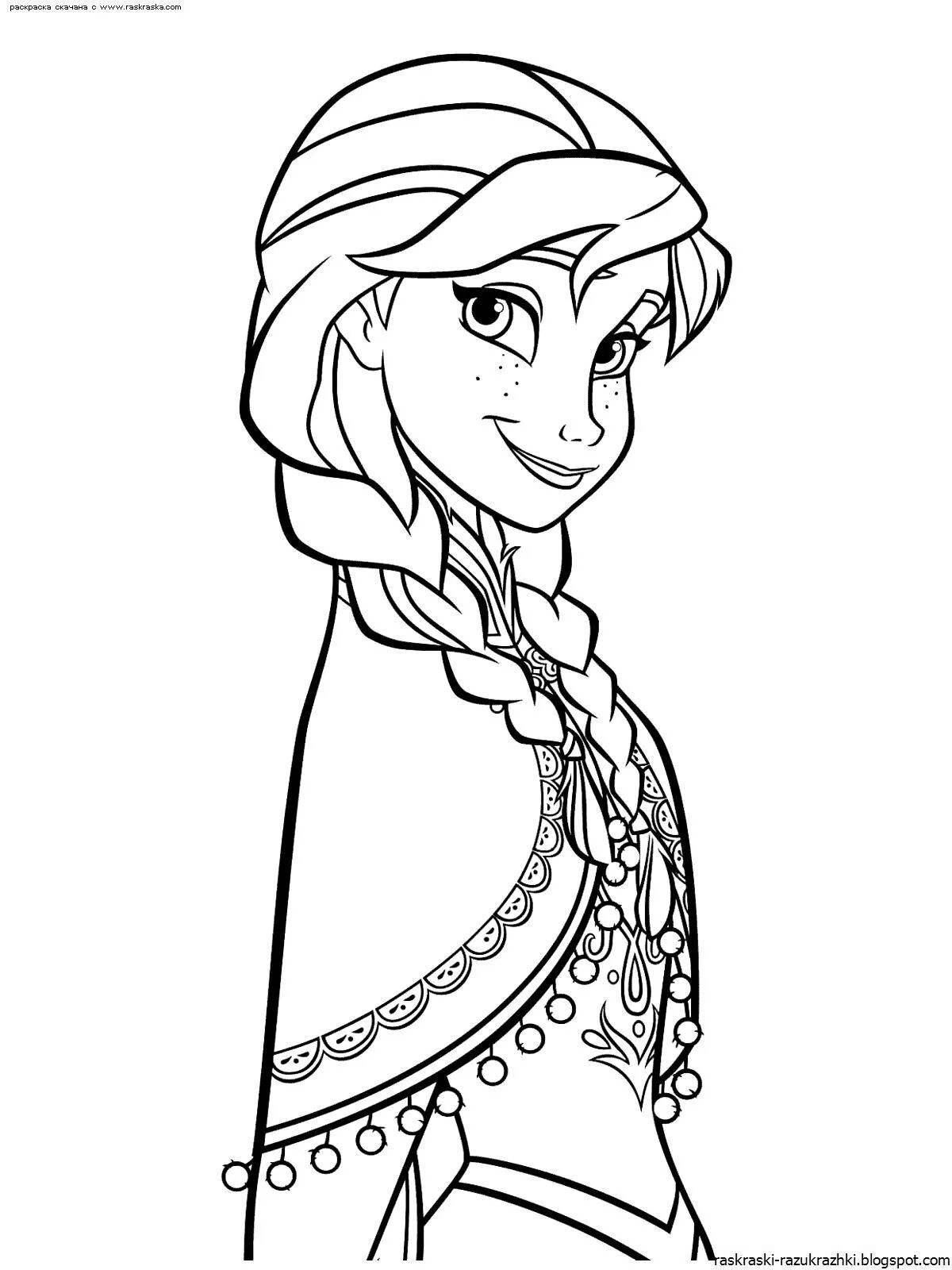 Coloring page serendipitous princess anna