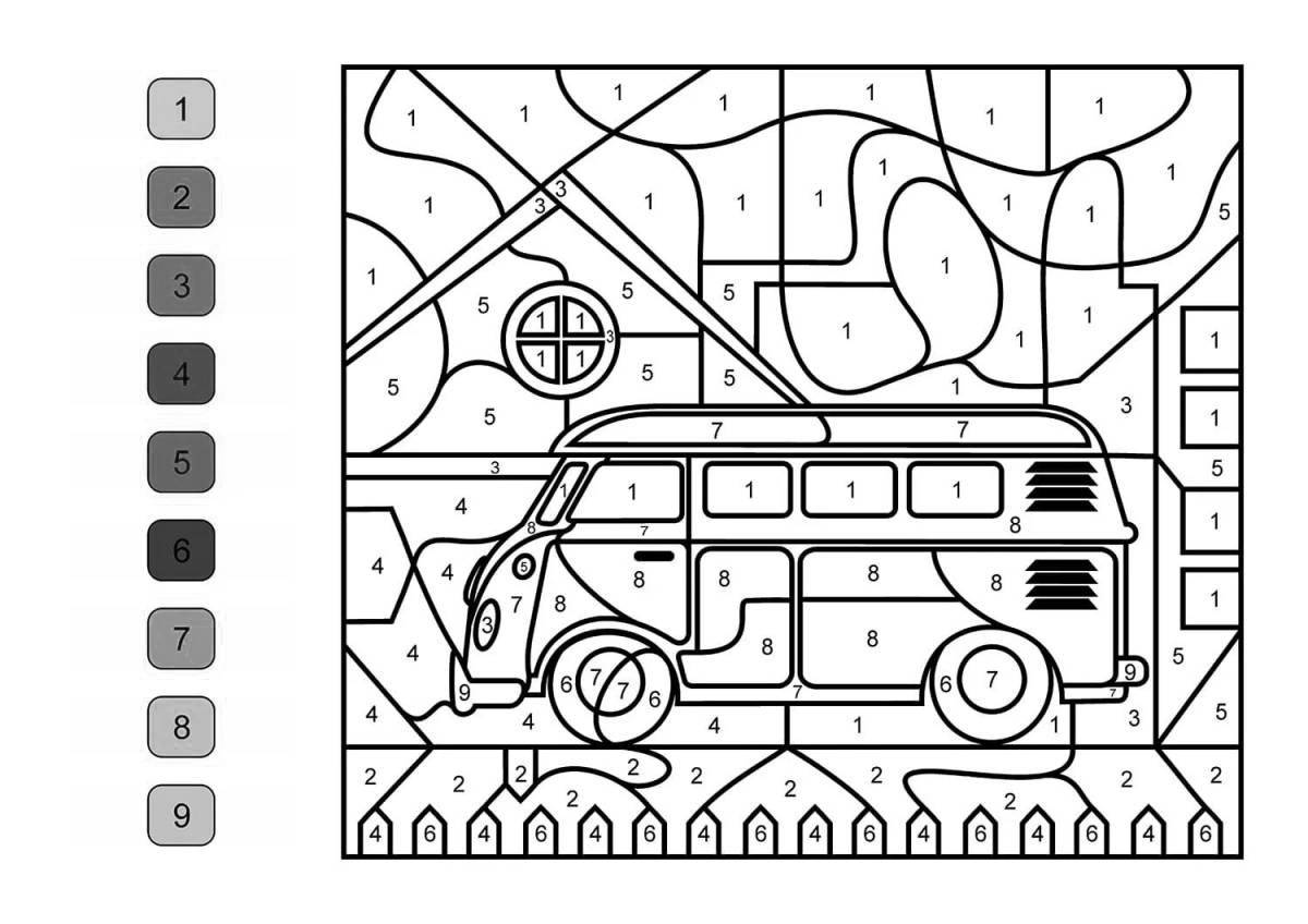 Fun coloring page by numbers puzzle game