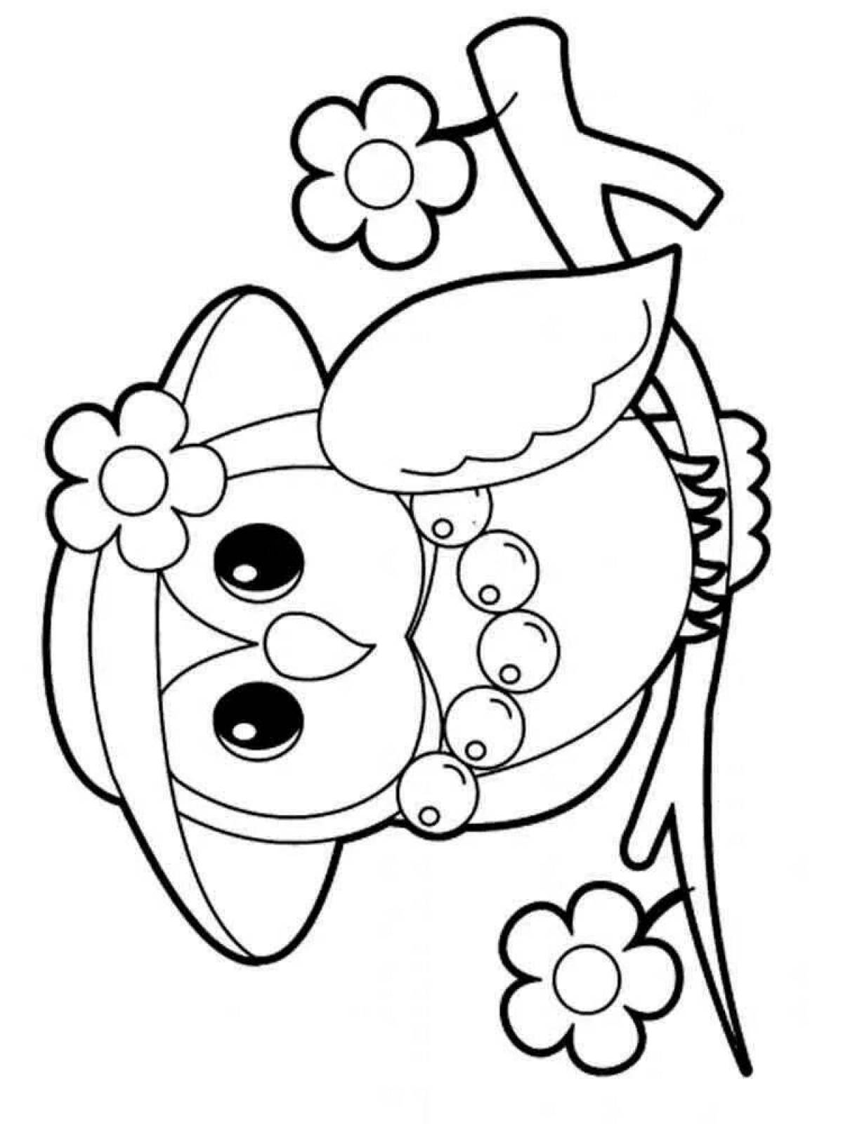 Colorful-frenzy paints 6-7 years coloring page