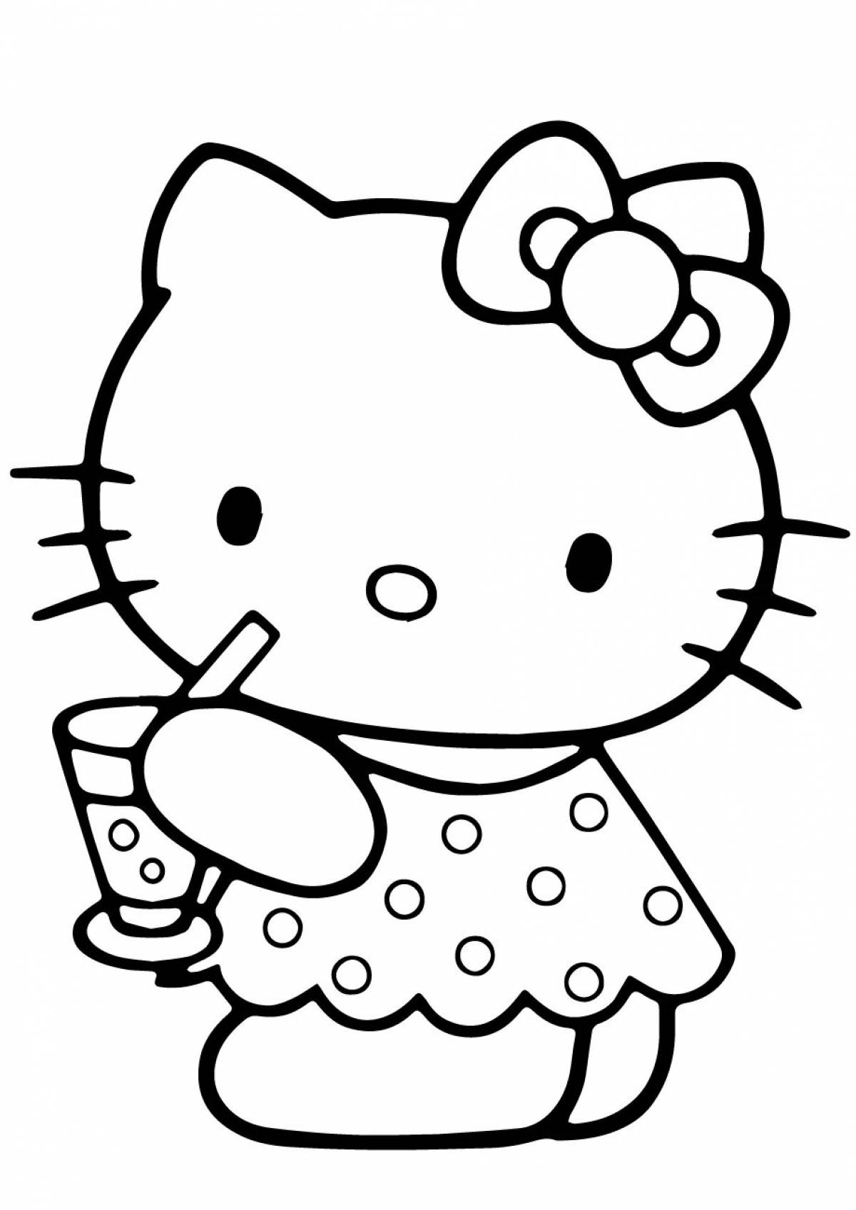 Shiny hello kitty and her friends coloring book