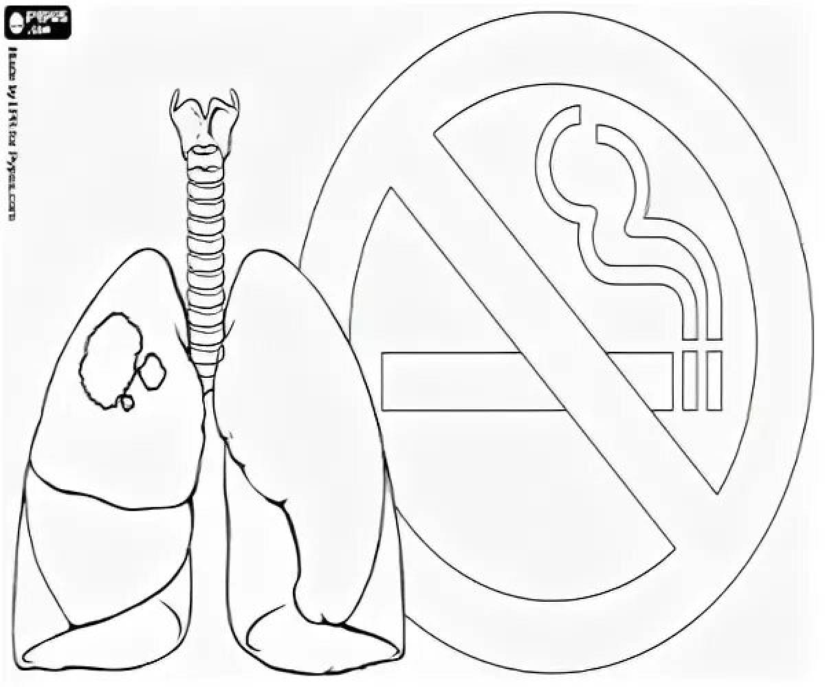 A fun coloring book for a smoke-free world