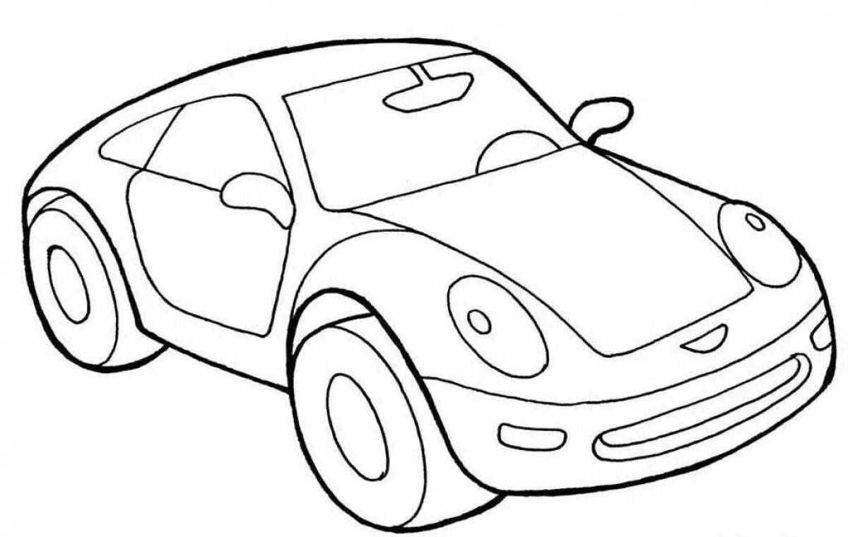 Colorful cars coloring for children 5 years old