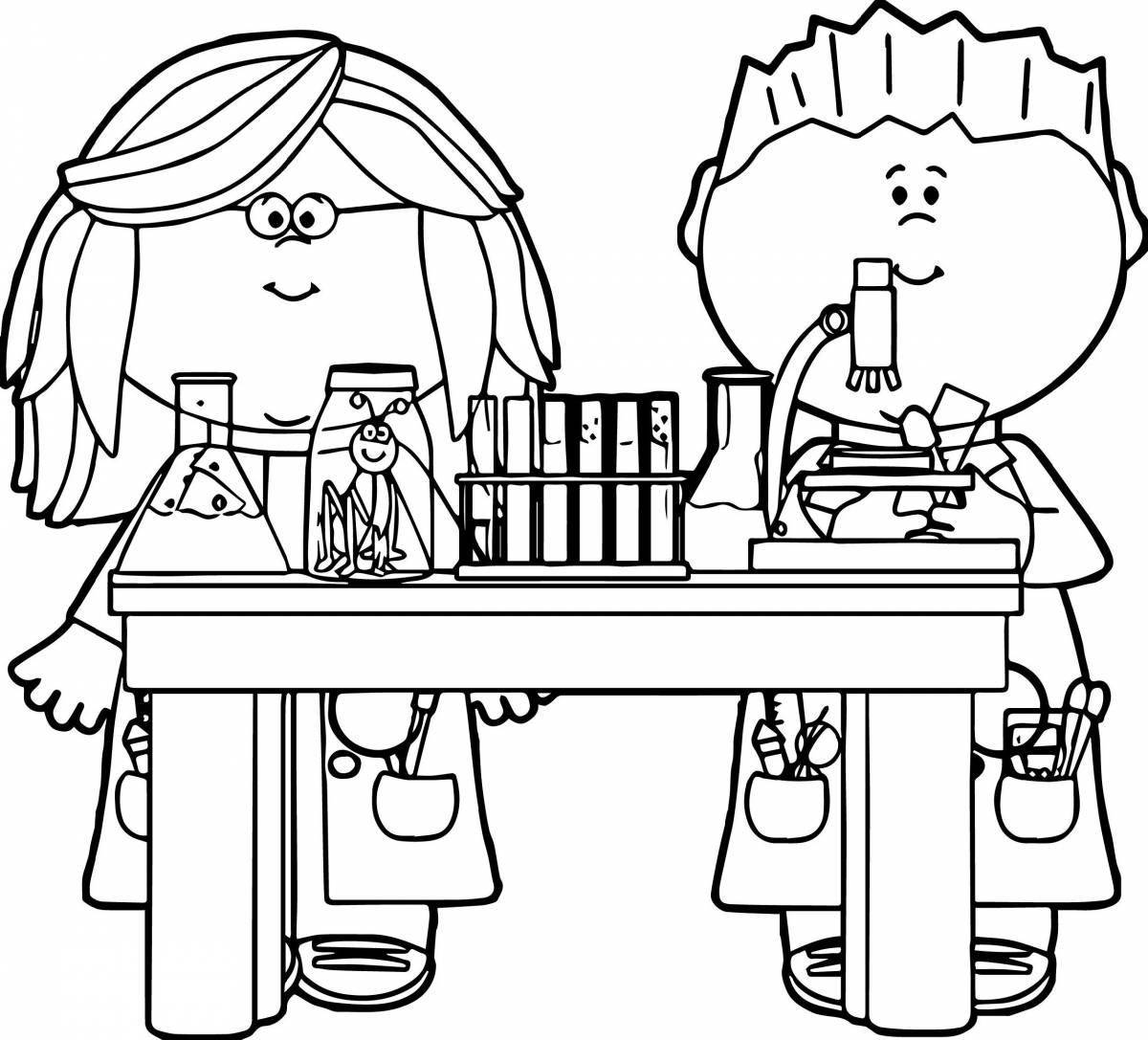 Exciting science and technology coloring book
