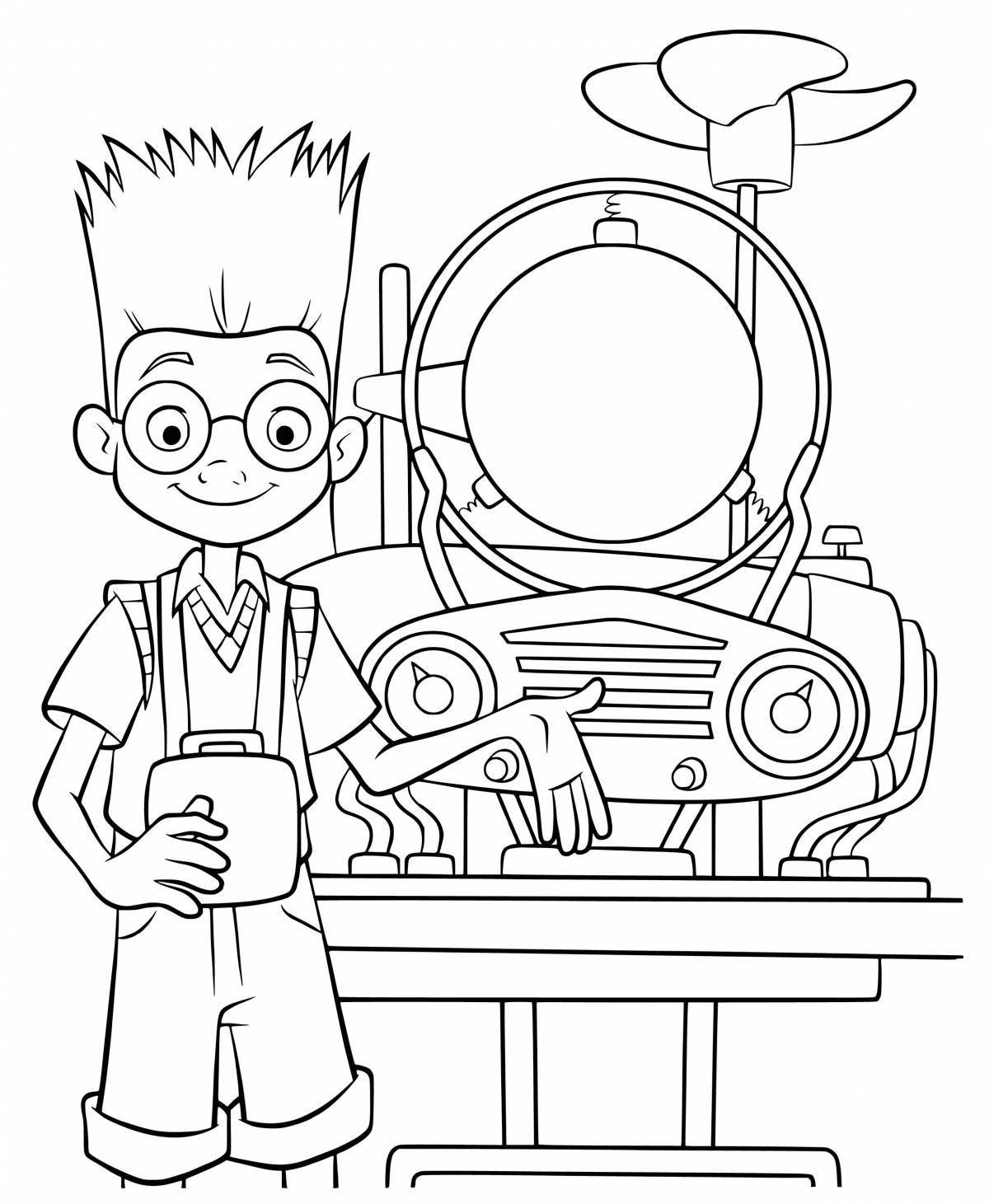 Fun coloring book for science and technology